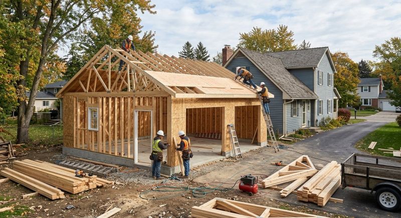 Attached Garage Construction in Cypress, TX