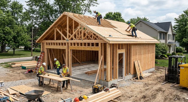 Detached Garage Construction in Cypress, TX