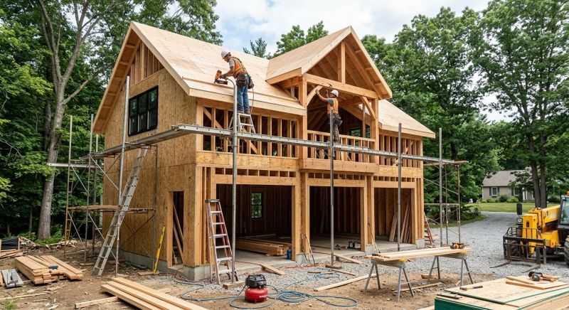 Two Story Garage Construction in Summerville, SC